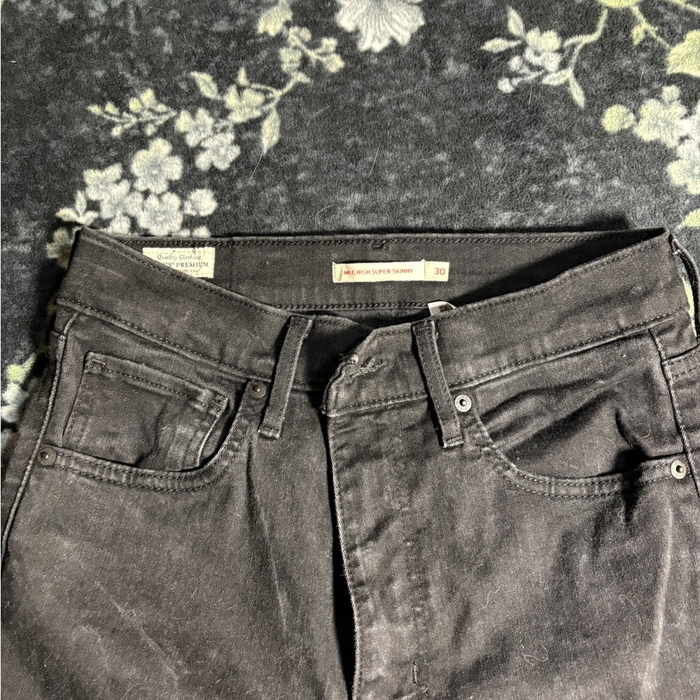 Levi’s Mile High Skinny Black Jeans